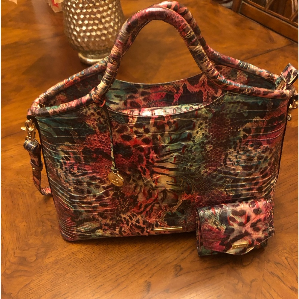 BRAHMIN Elaine Shapeshifter Melbourne, rolled handles, adjustable shoulder strap